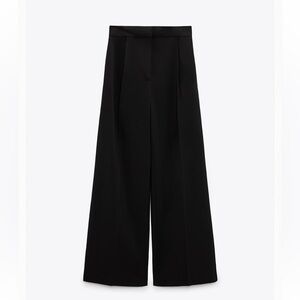 Zara wide leg trousers size large black